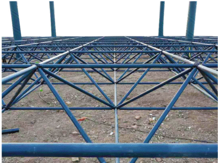 Gas station mesh ceiling